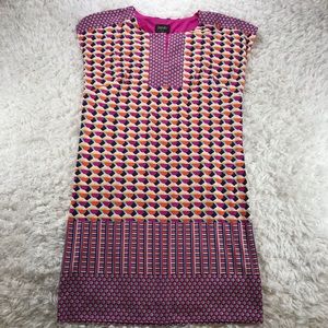 LAUNDRY- GEOMETRIC PATTERN SHIFT DRESS